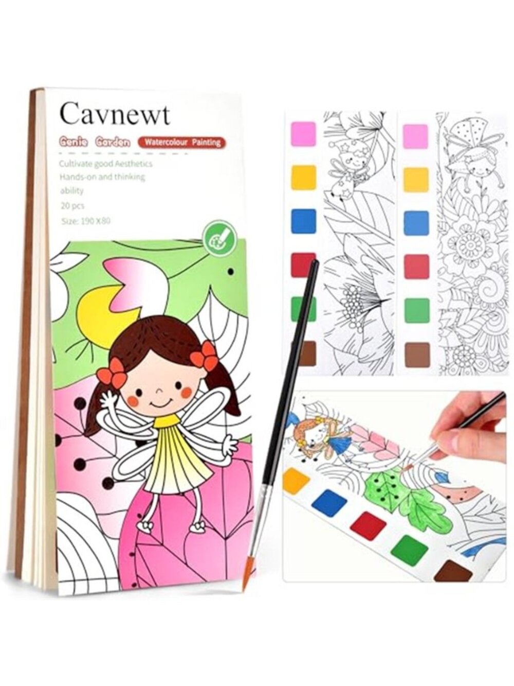 Cavnewt Watercolor Coloring Books for Kids Ages 4-8